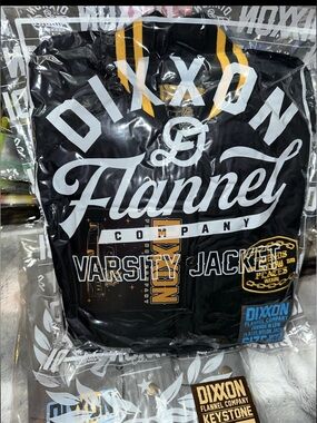 Dixxon Flannel Company Black & Gold Varsity Jacket